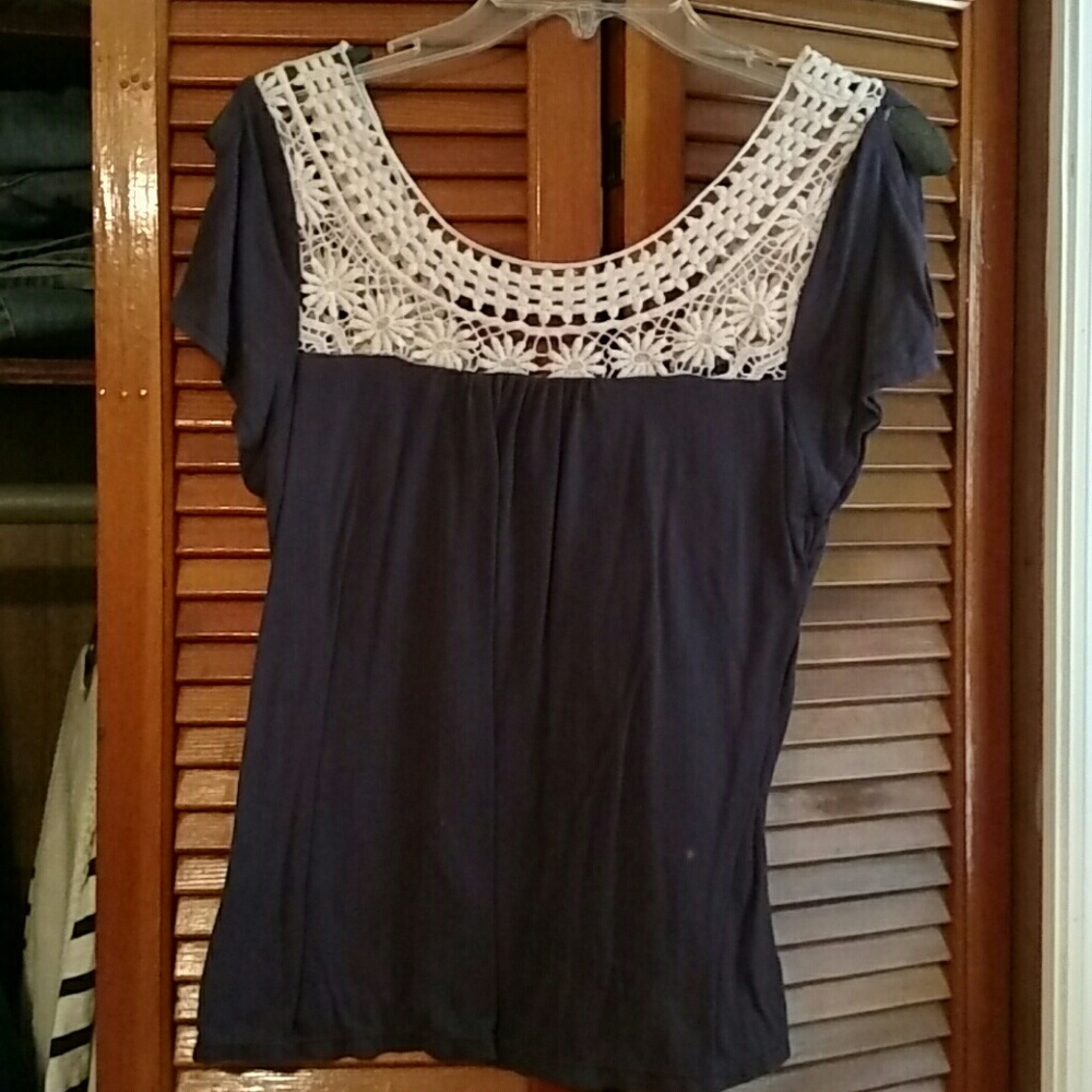 Purple and Lace Top